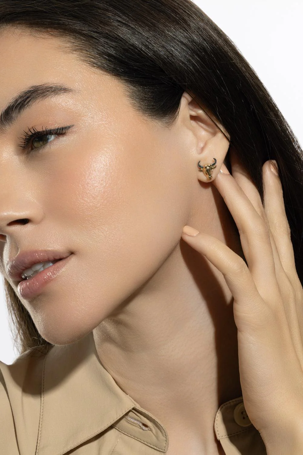 Taurus Zodiac Stud Earrings - Image 2