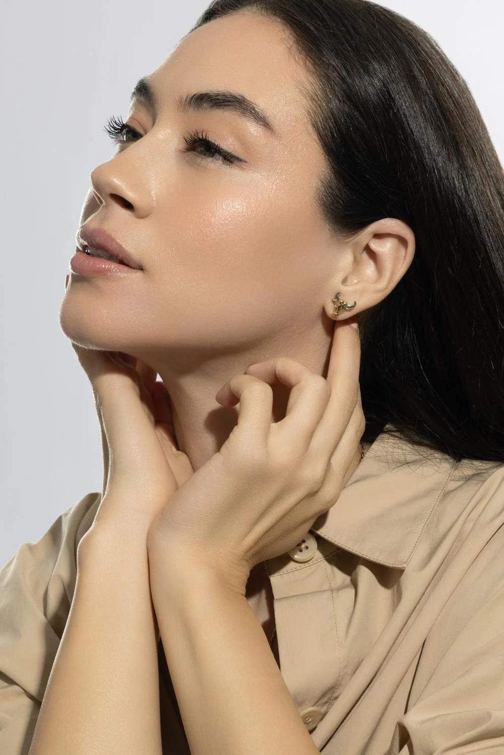 Taurus Zodiac Stud Earrings - Image 4