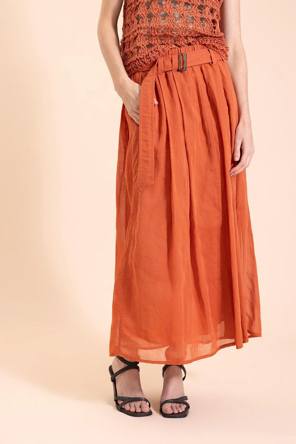 Belted Full Skirt - Image 3