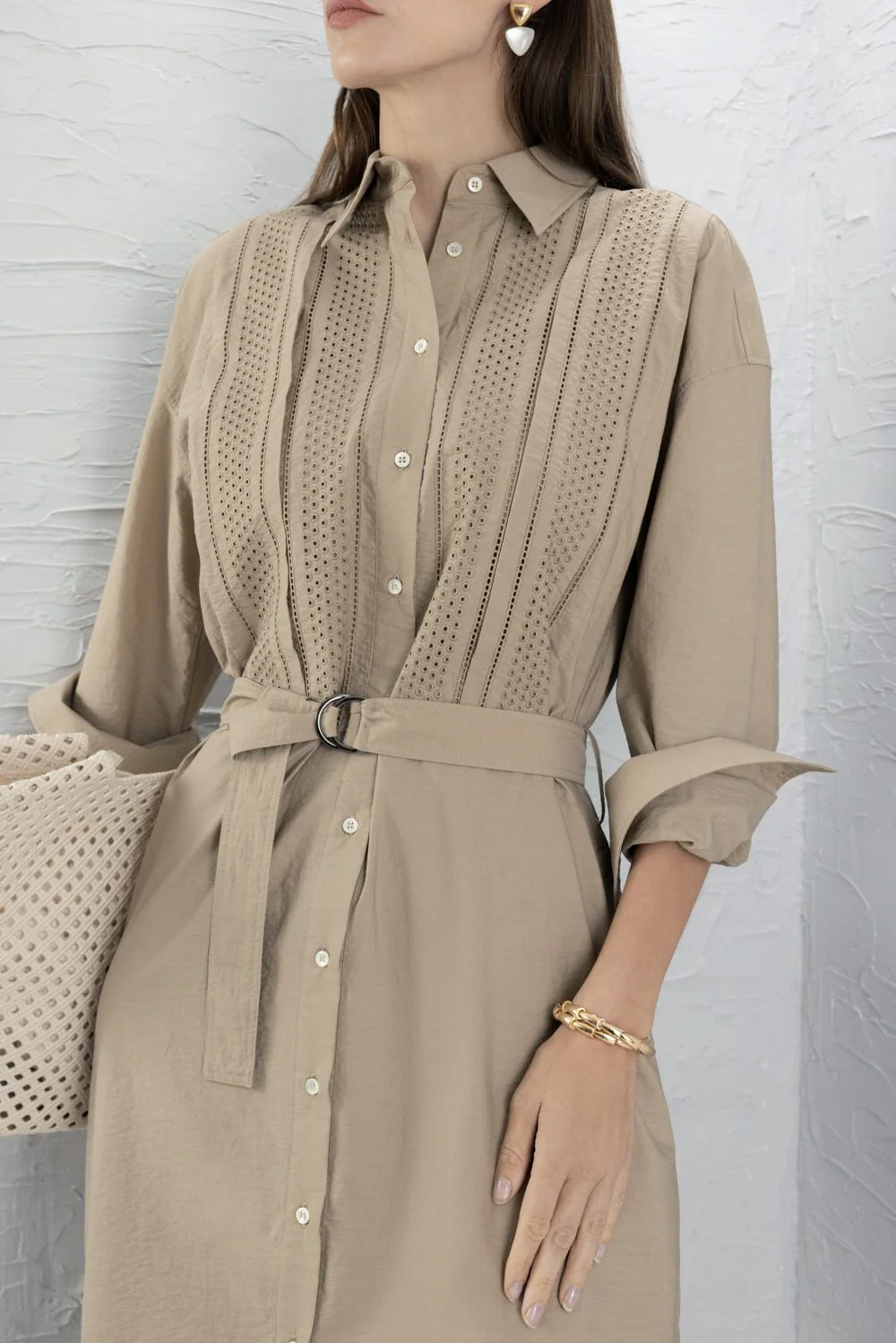 Belted Shirt Dress - Image 4