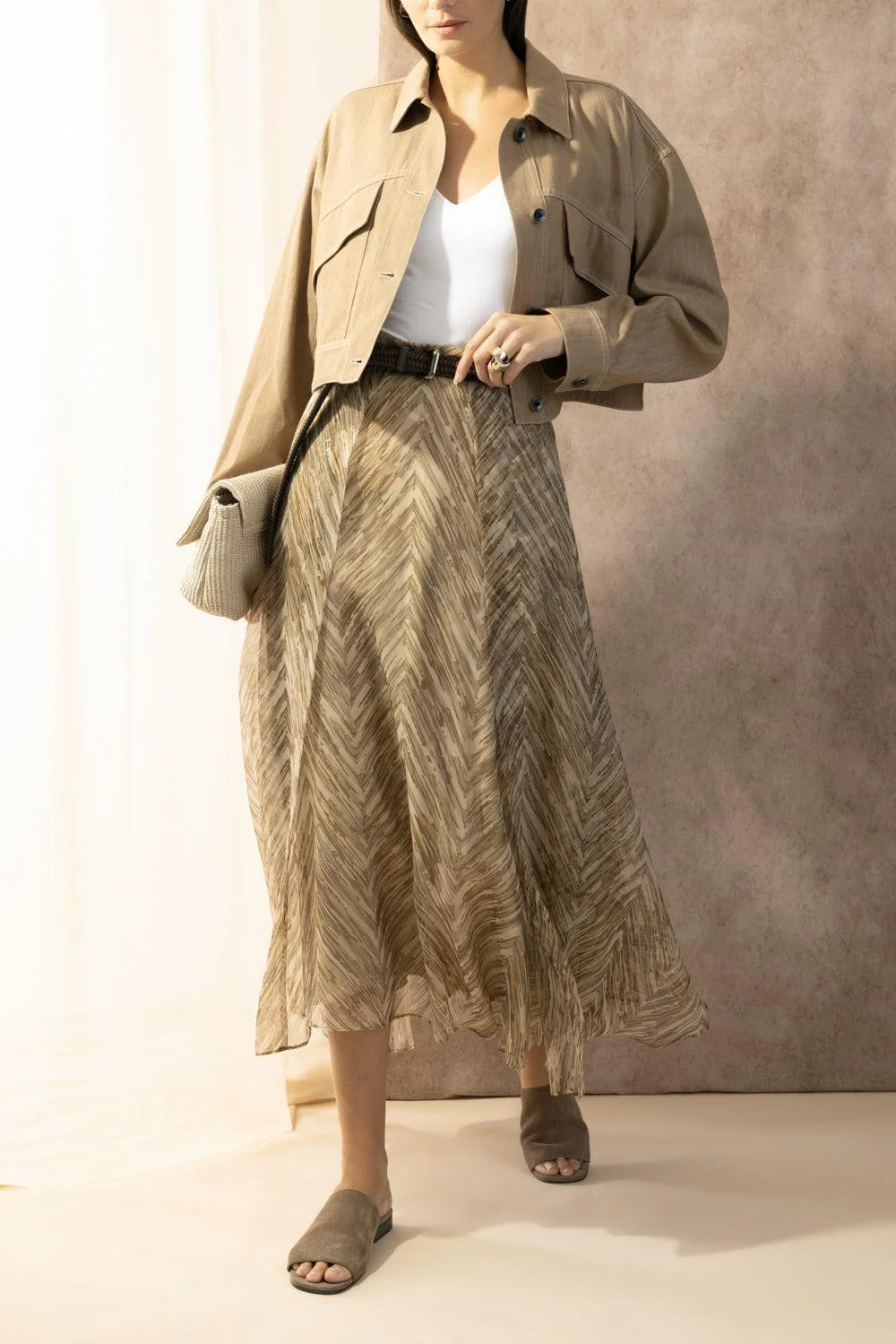 Chevron Panel Circle Skirt - Image 2