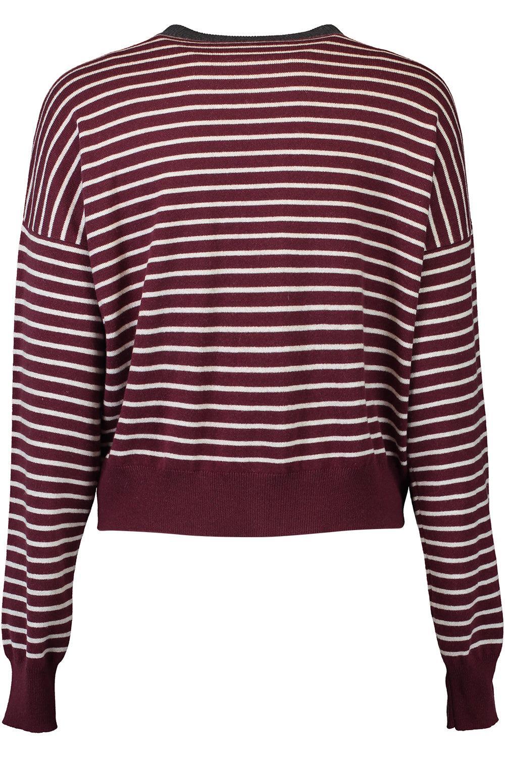 Contrast Trim Striped Cardigan - Image 5