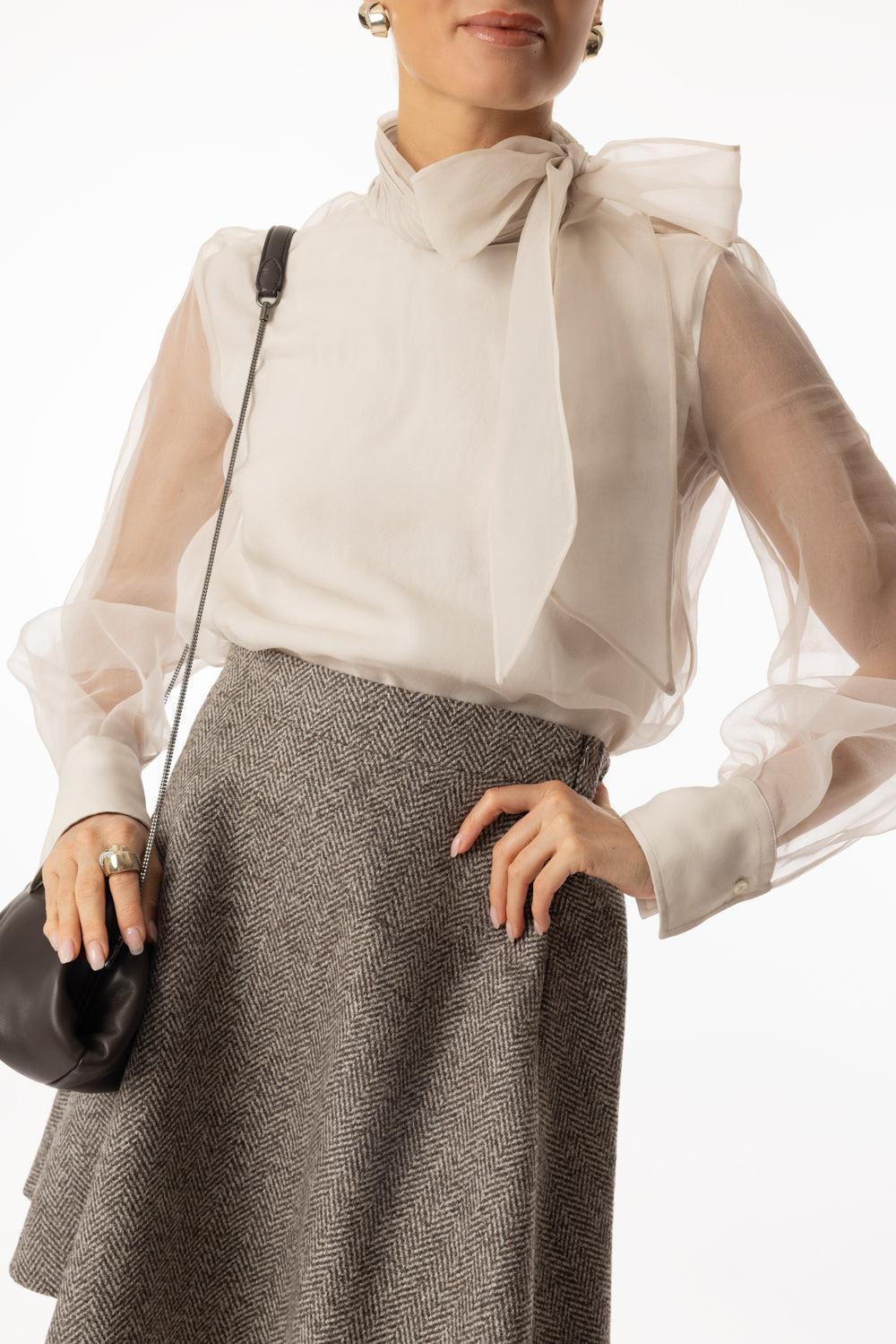 Crispy Bow Blouse - Image 2