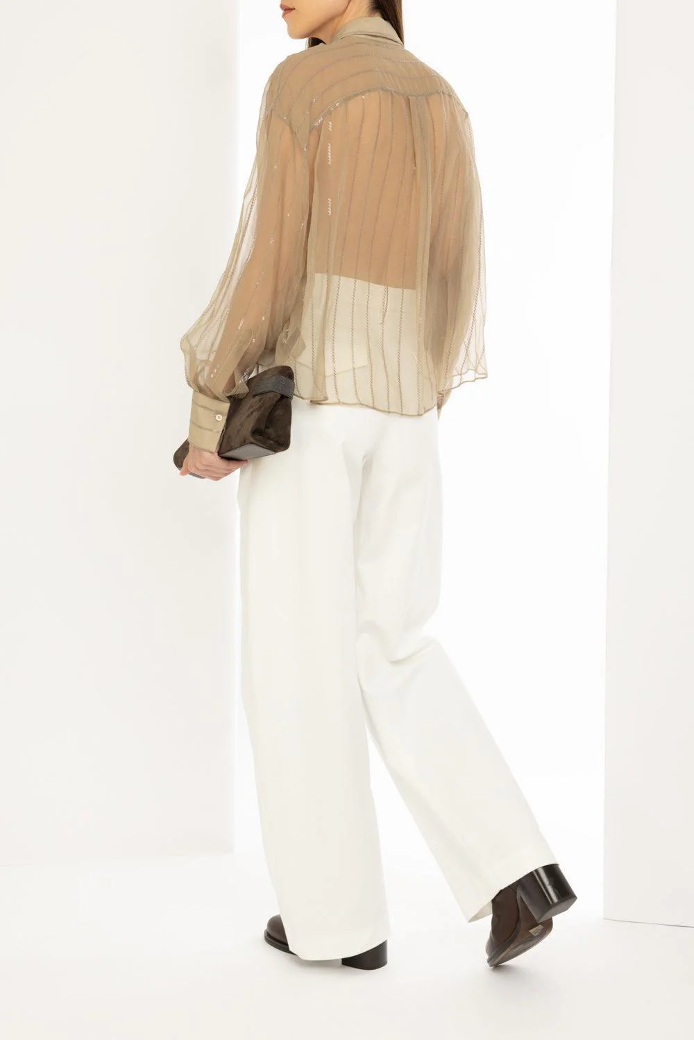 Crispy Vertical Paillette Blouse - Image 5