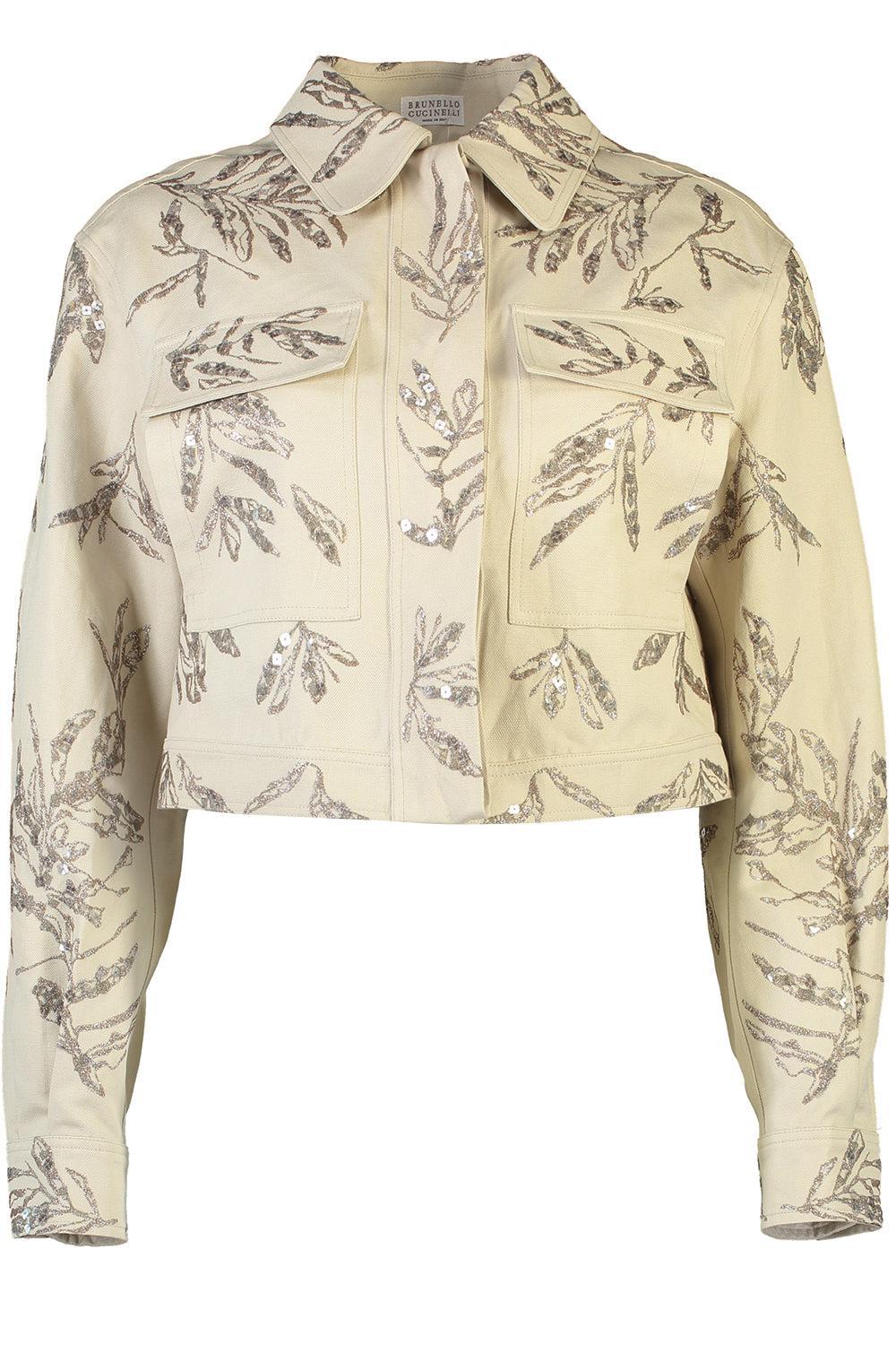 Cropped Embroidered Blazer