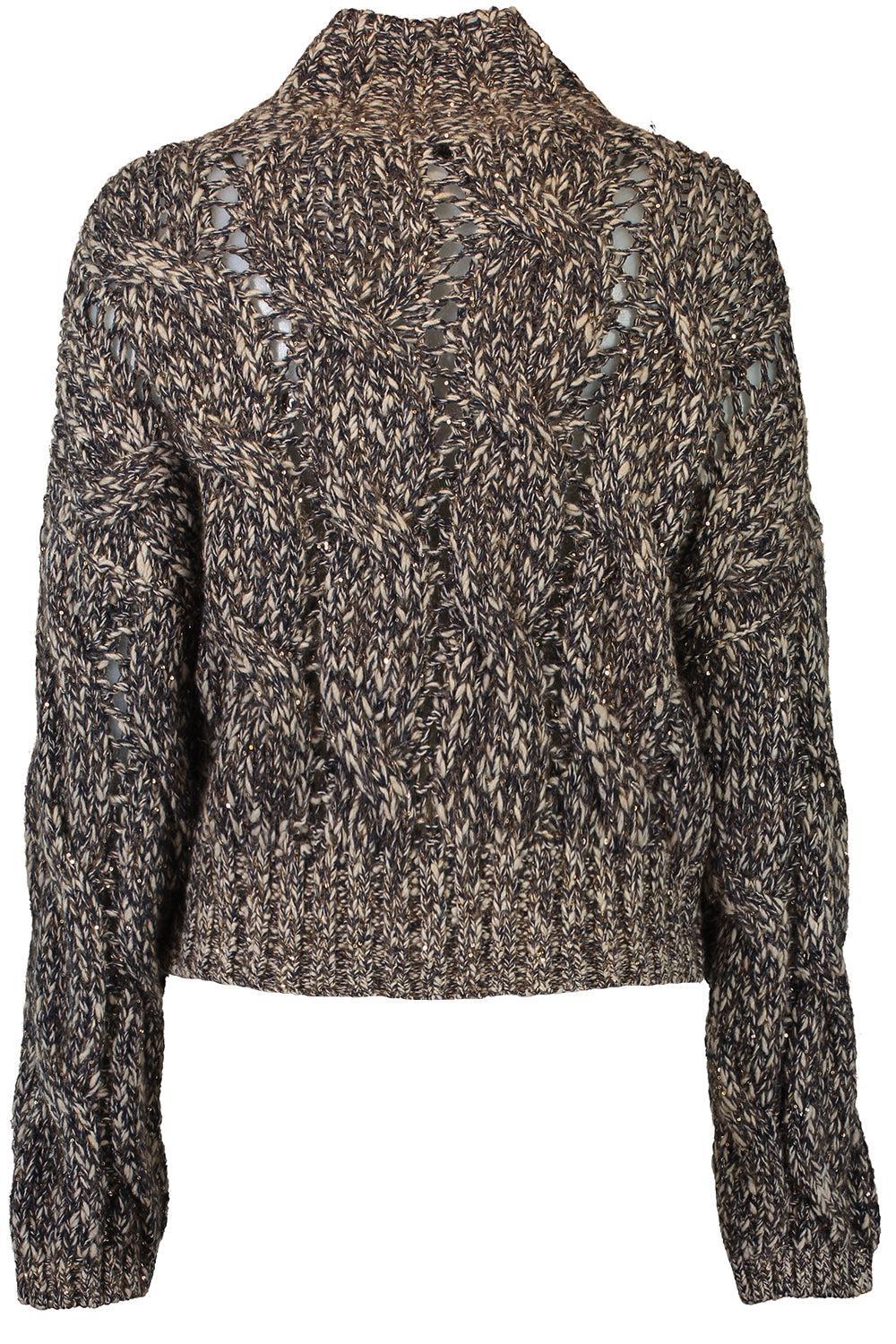 Dazzling Cable Knit Zip Cardigan - Image 5