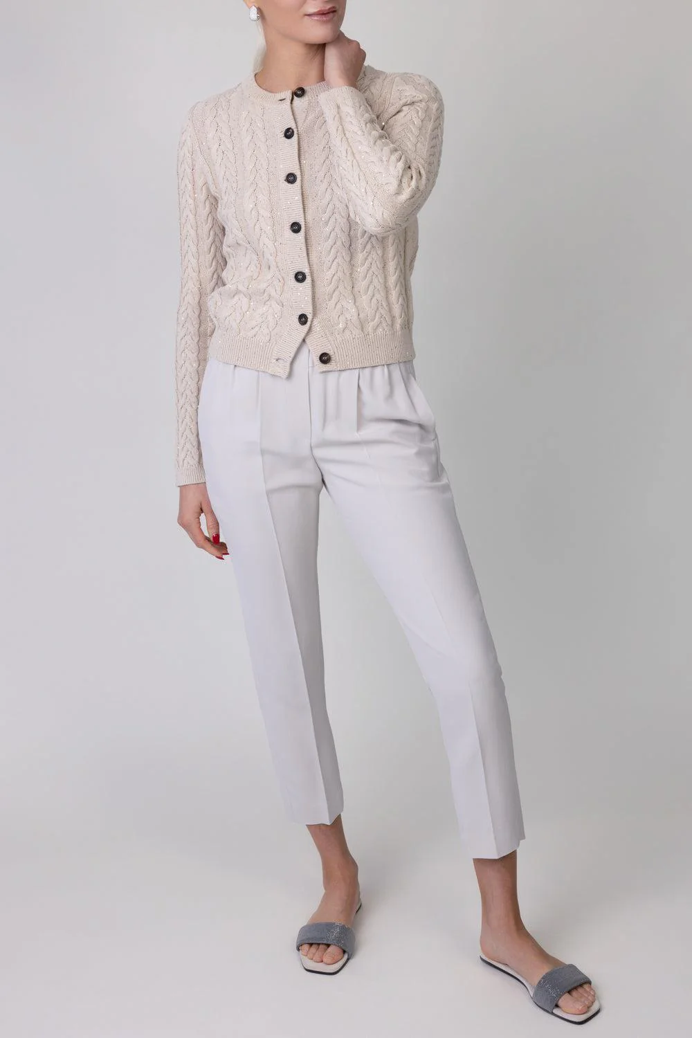 Dazzling Double Cable Cardigan - Image 2