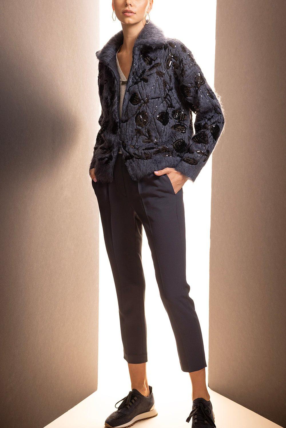 Dazzling Embroidery Zip Up Cardigan - Image 3