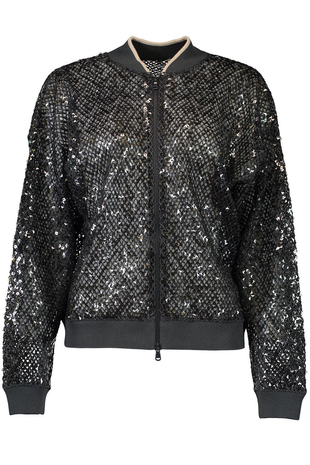 Dazzling Knit Bomber