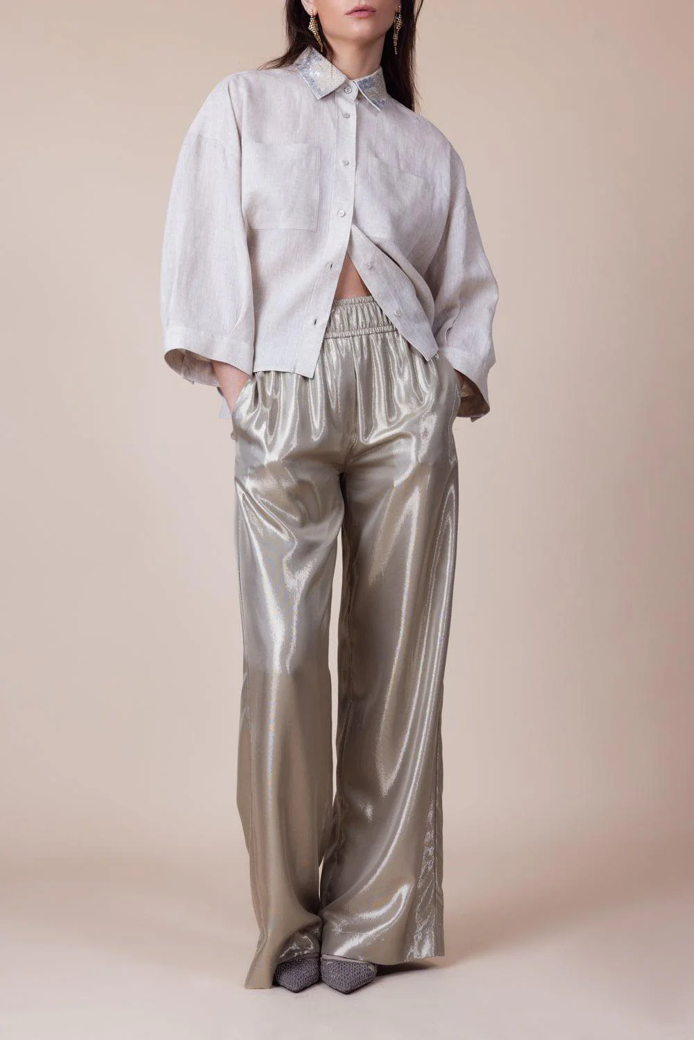 Dazzling Magnolia Collar Shirt - Image 2