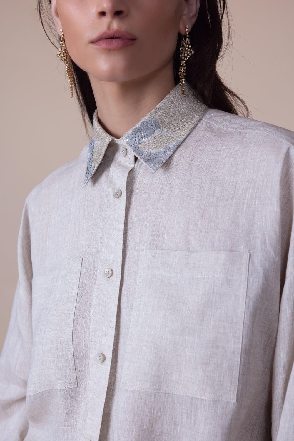 Dazzling Magnolia Collar Shirt - Image 4