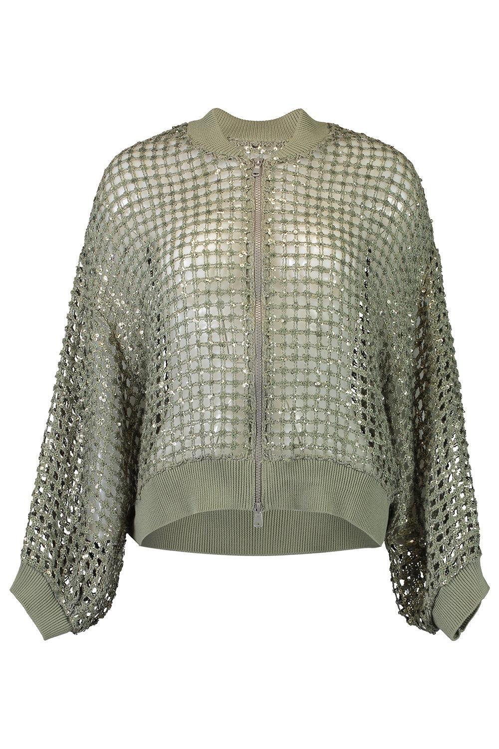 Dazzling Net Embroidered Cardigan