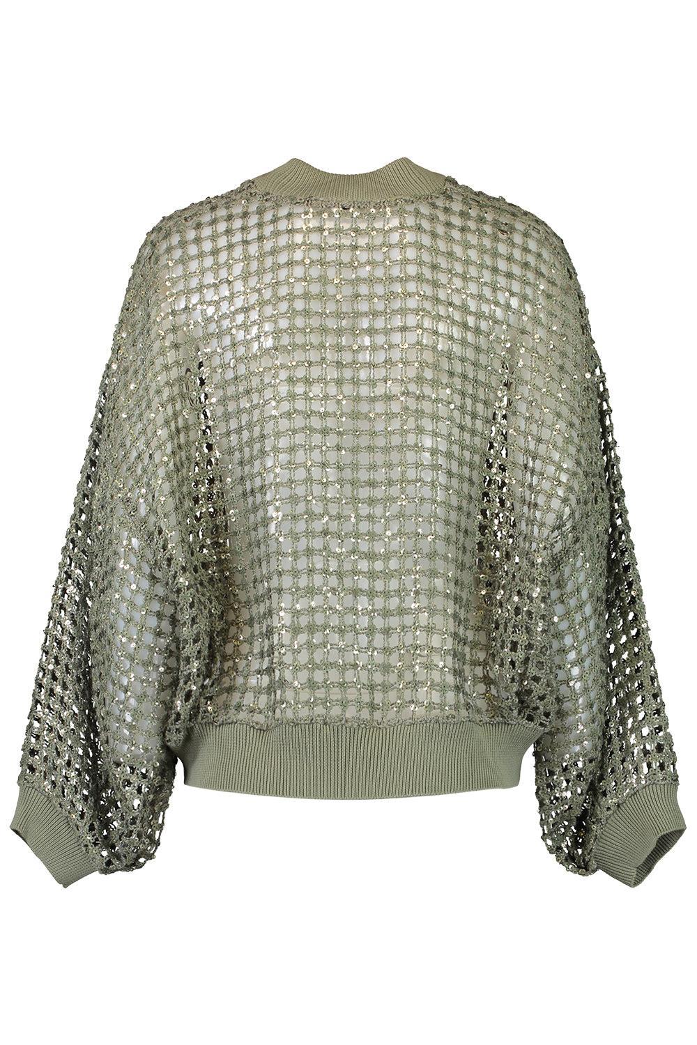 Dazzling Net Embroidered Cardigan - Image 5