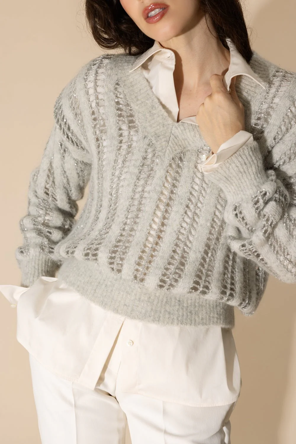 Dazzling Net Sweater - Image 3
