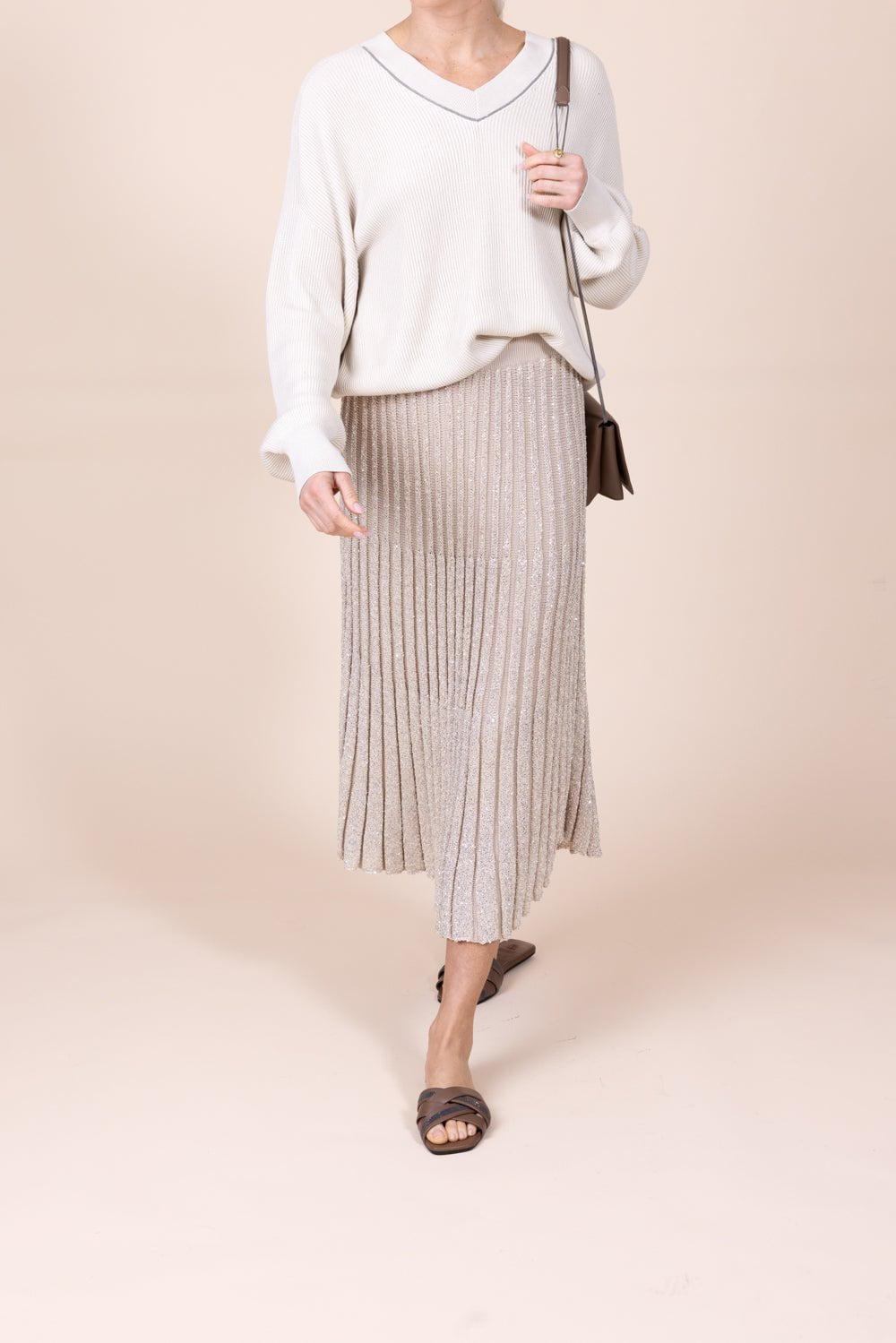 Dazzling Rib Knit Midi Skirt - Image 2