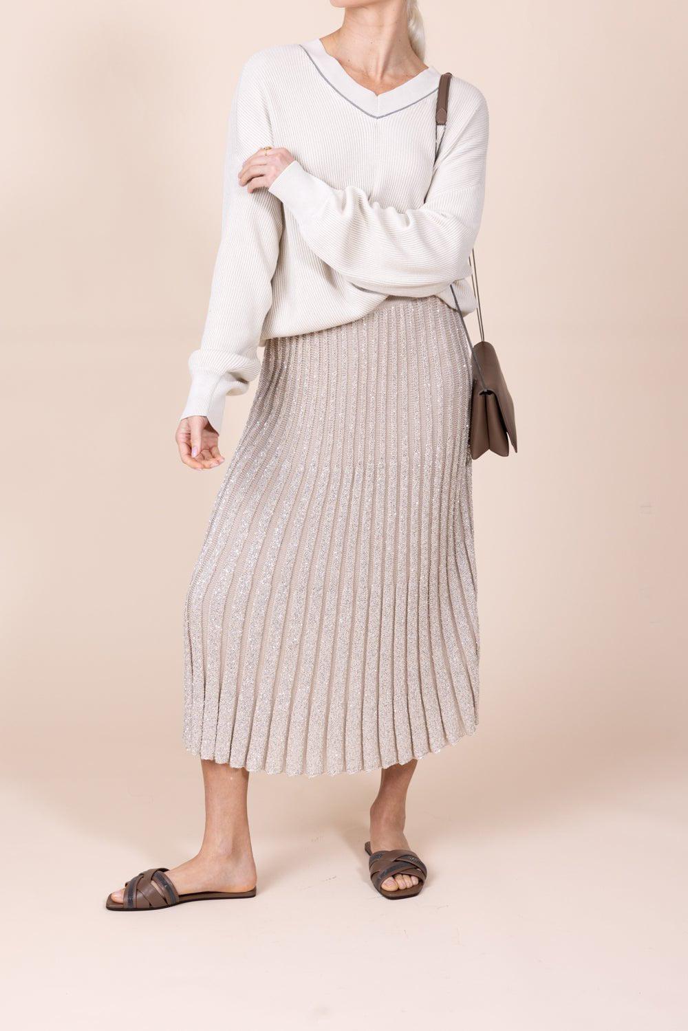 Dazzling Rib Knit Midi Skirt - Image 3