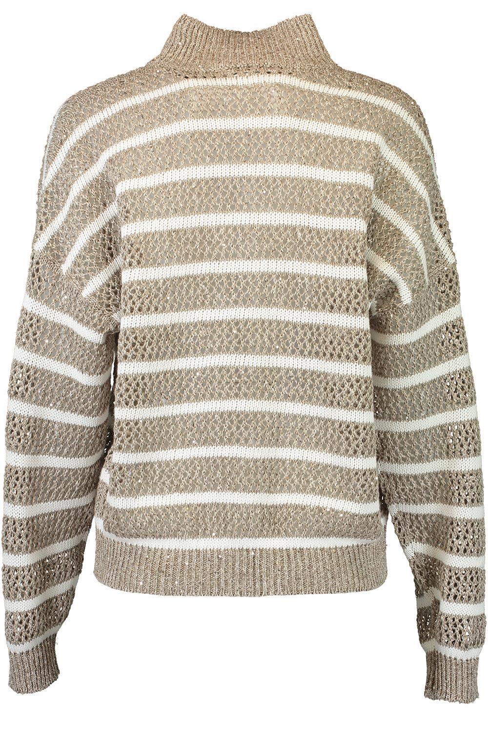 Dazzling Striped Net Cardigan - Image 5