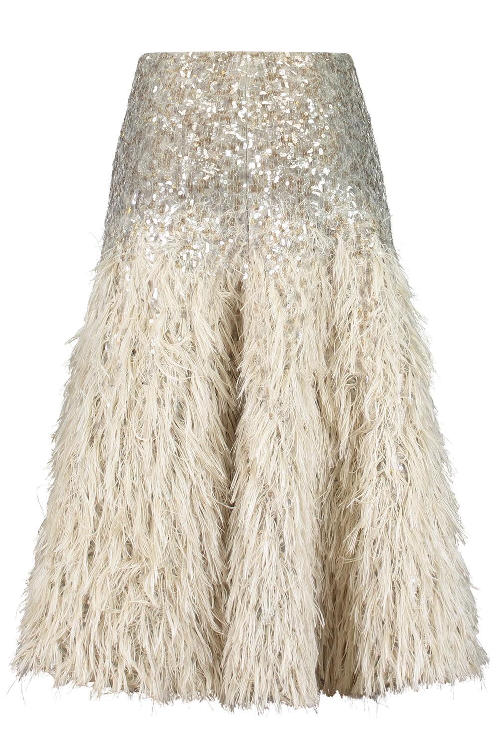 Degrade Embellished Fit Flare Midi Skirt - Image 5