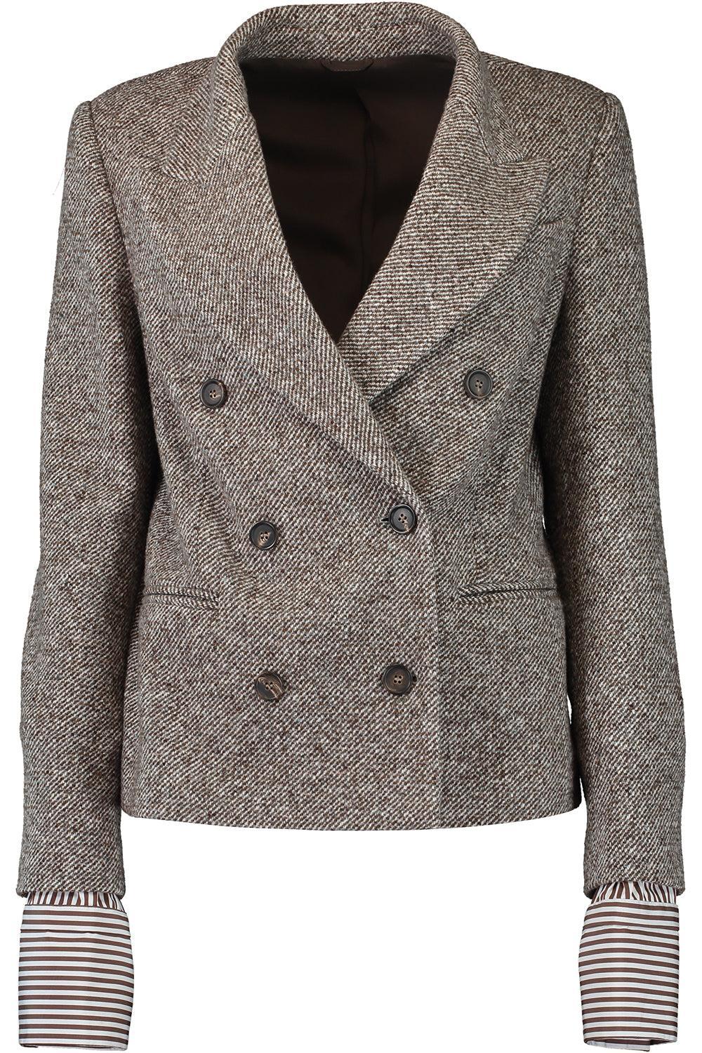 Diagonal Double Breasted Blazer