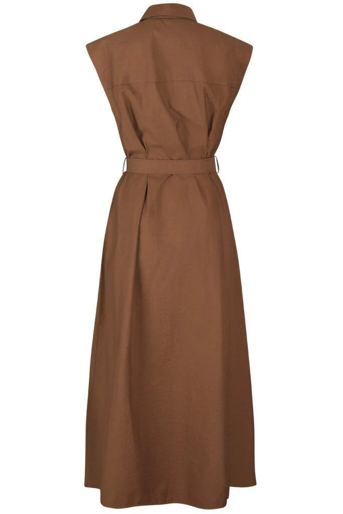 Diagonal Shirt Dress - Leather - Image 5