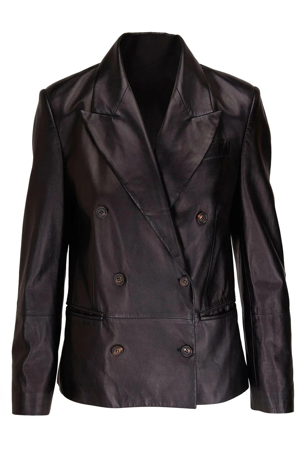 Double Breasted Leather Jacket