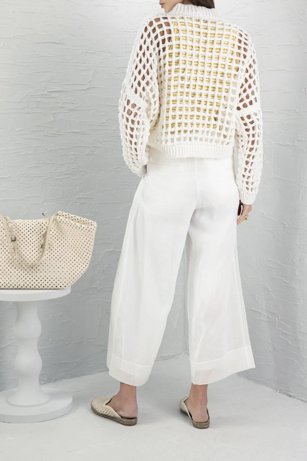 Essential Net Button Cardigan - Image 3