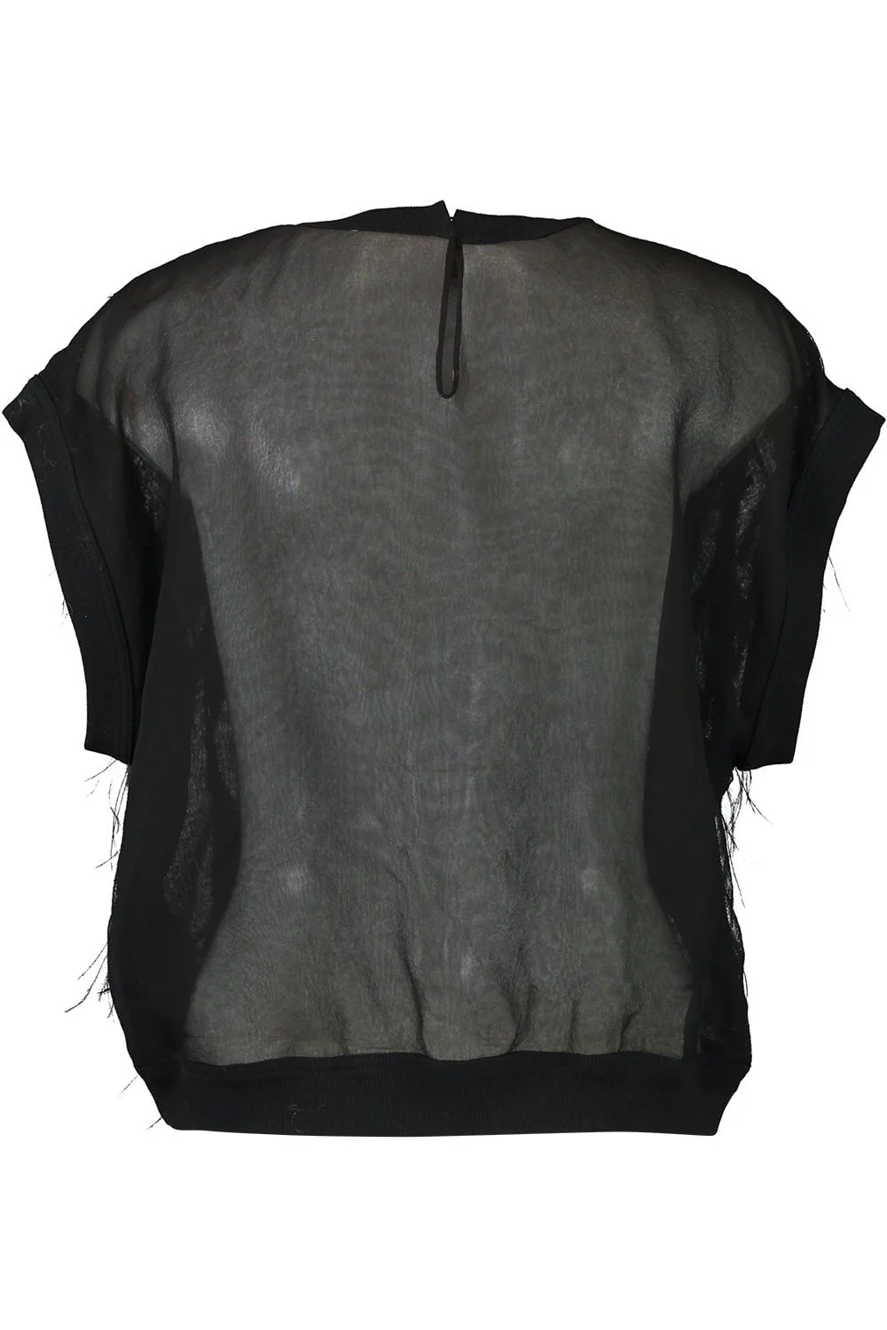Feather Embellished Blouse - Black - Image 5