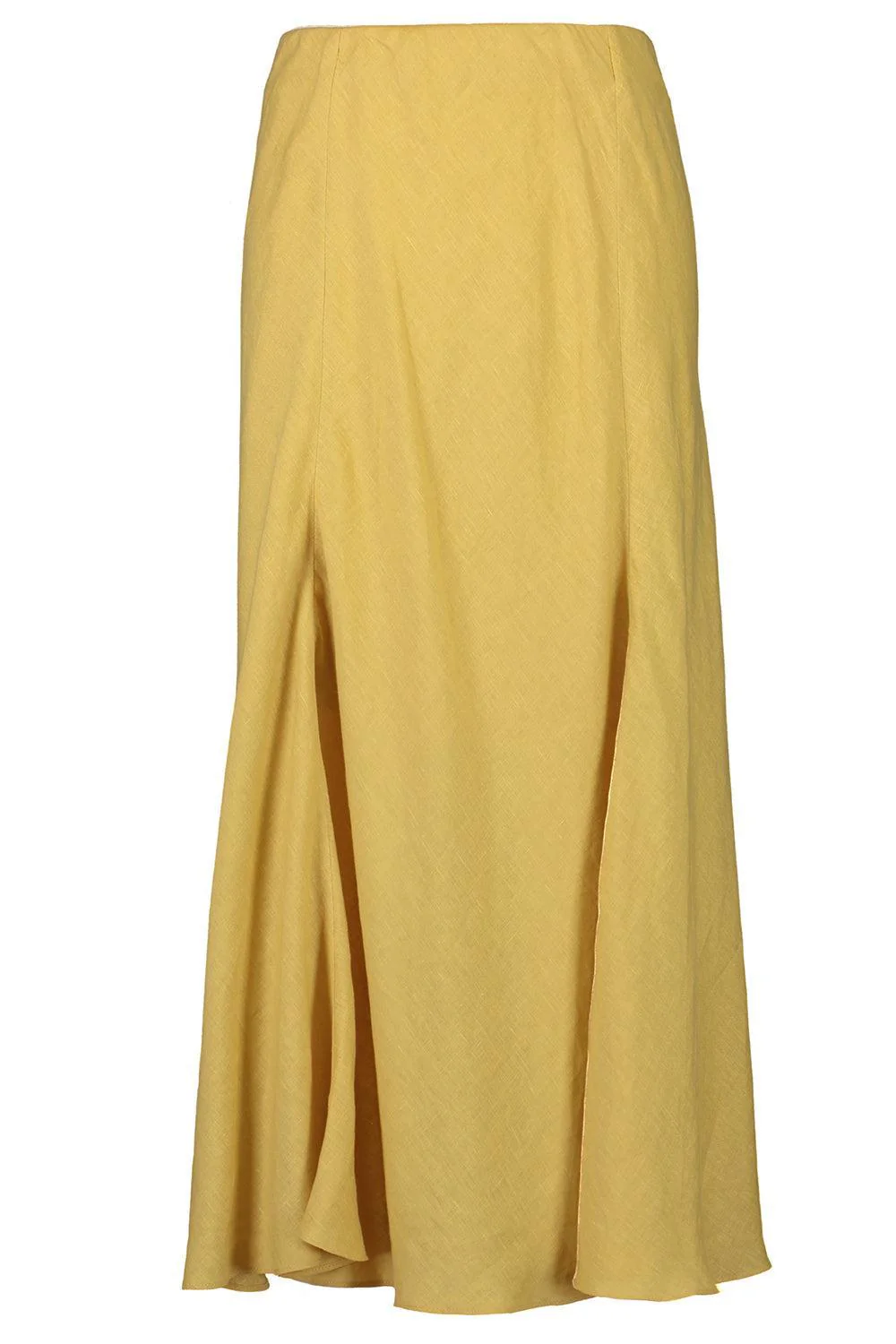 Fit And Flare Midi Skirt - Sun Yellow