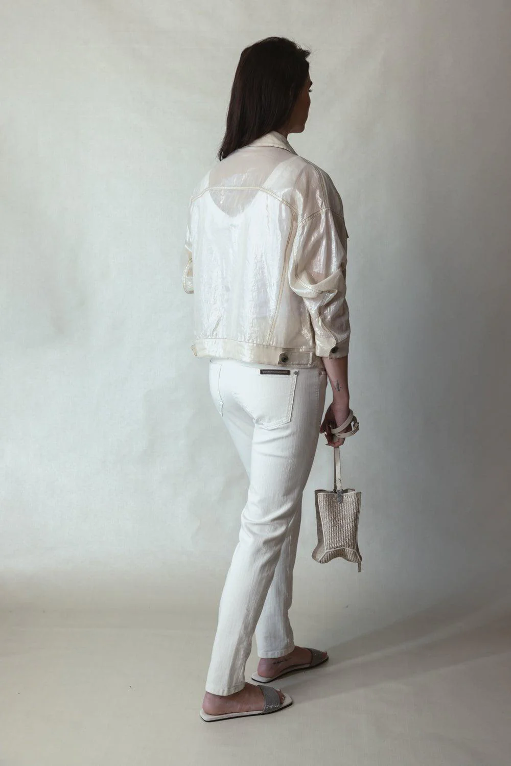 Five Pocket Skinny Jean - Oat - Image 3