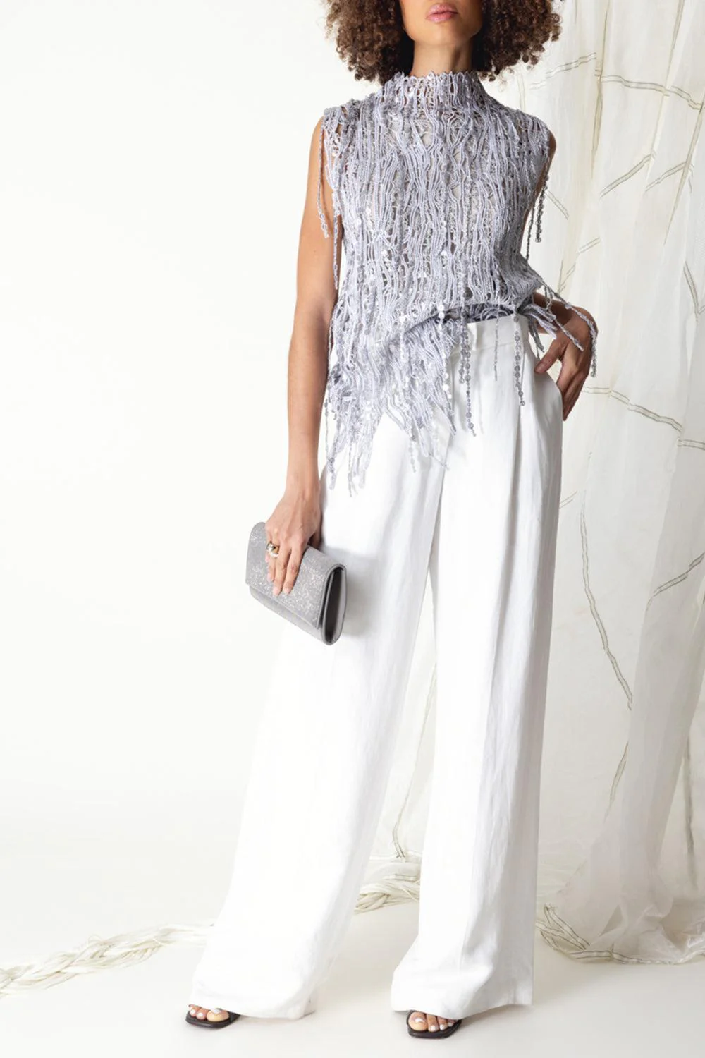 Fluid Loose Pleated Trousers - Image 2