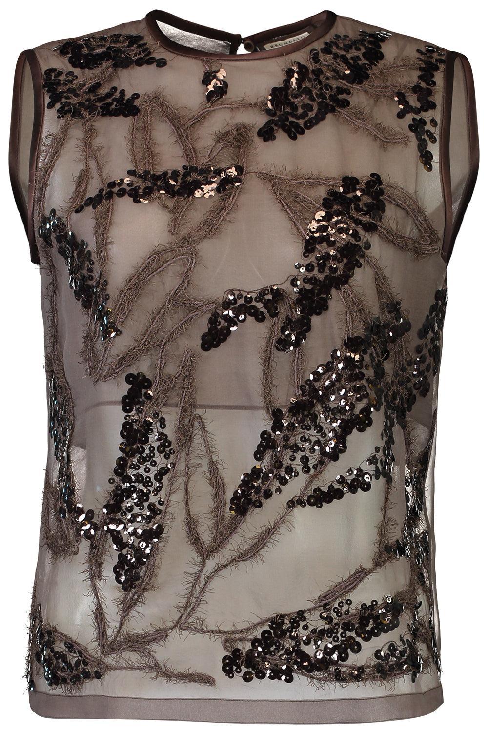 Halo Embroidered Sleeveless Blouse