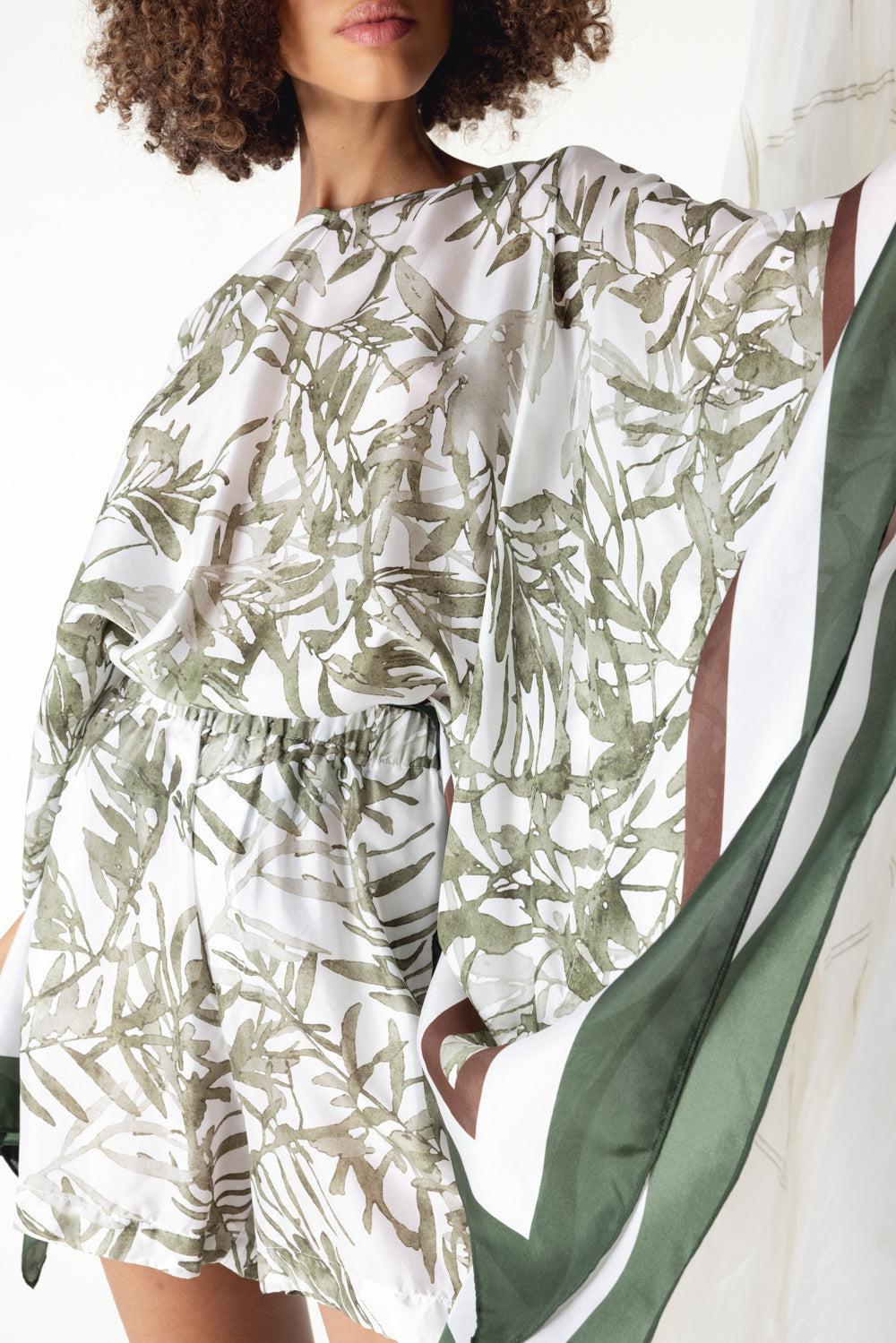 Herbarium Printed Poncho - Image 3