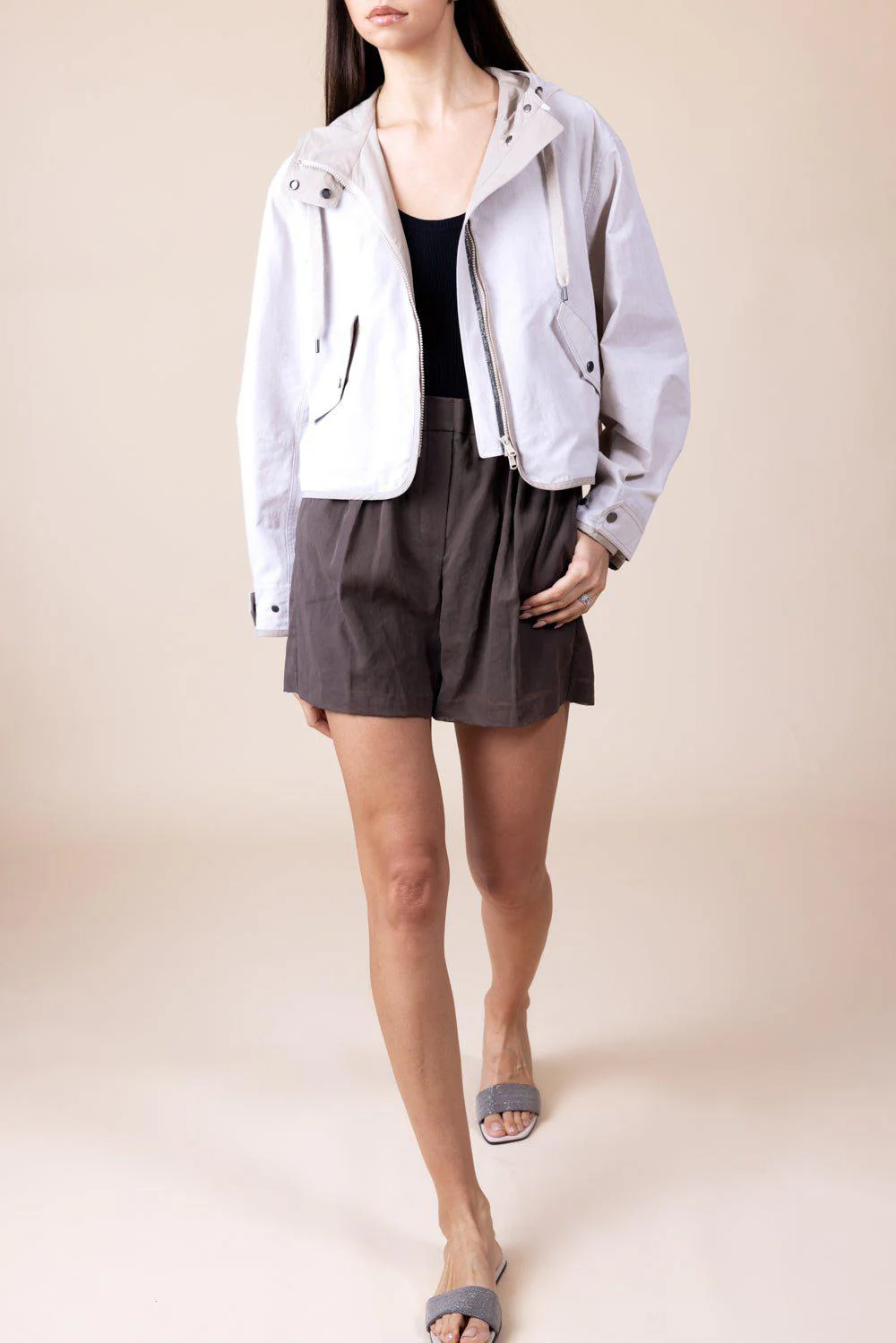 Hooded Crop Jacket - Image 2