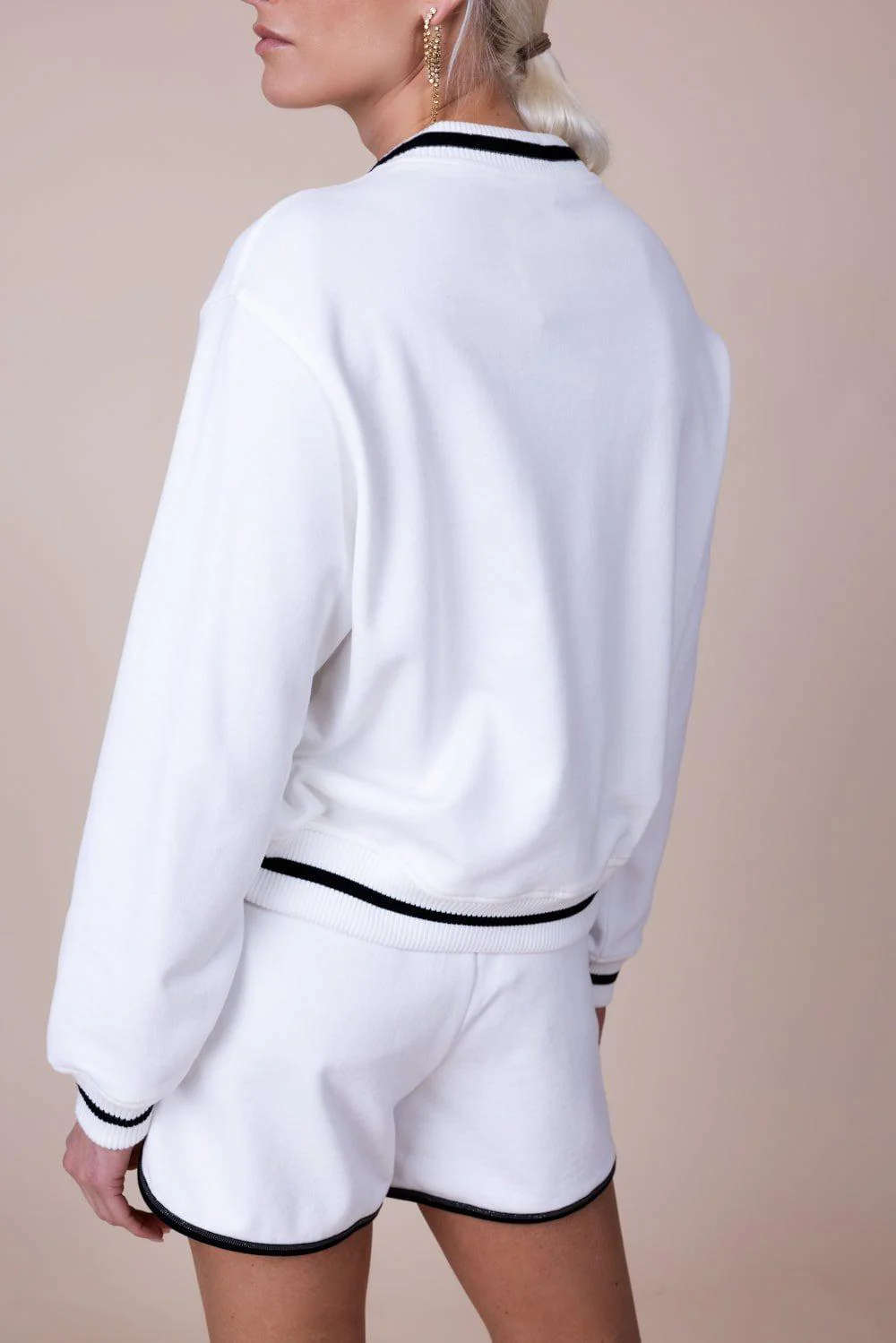 Logo Embroidered Vneck Pullover - Image 5