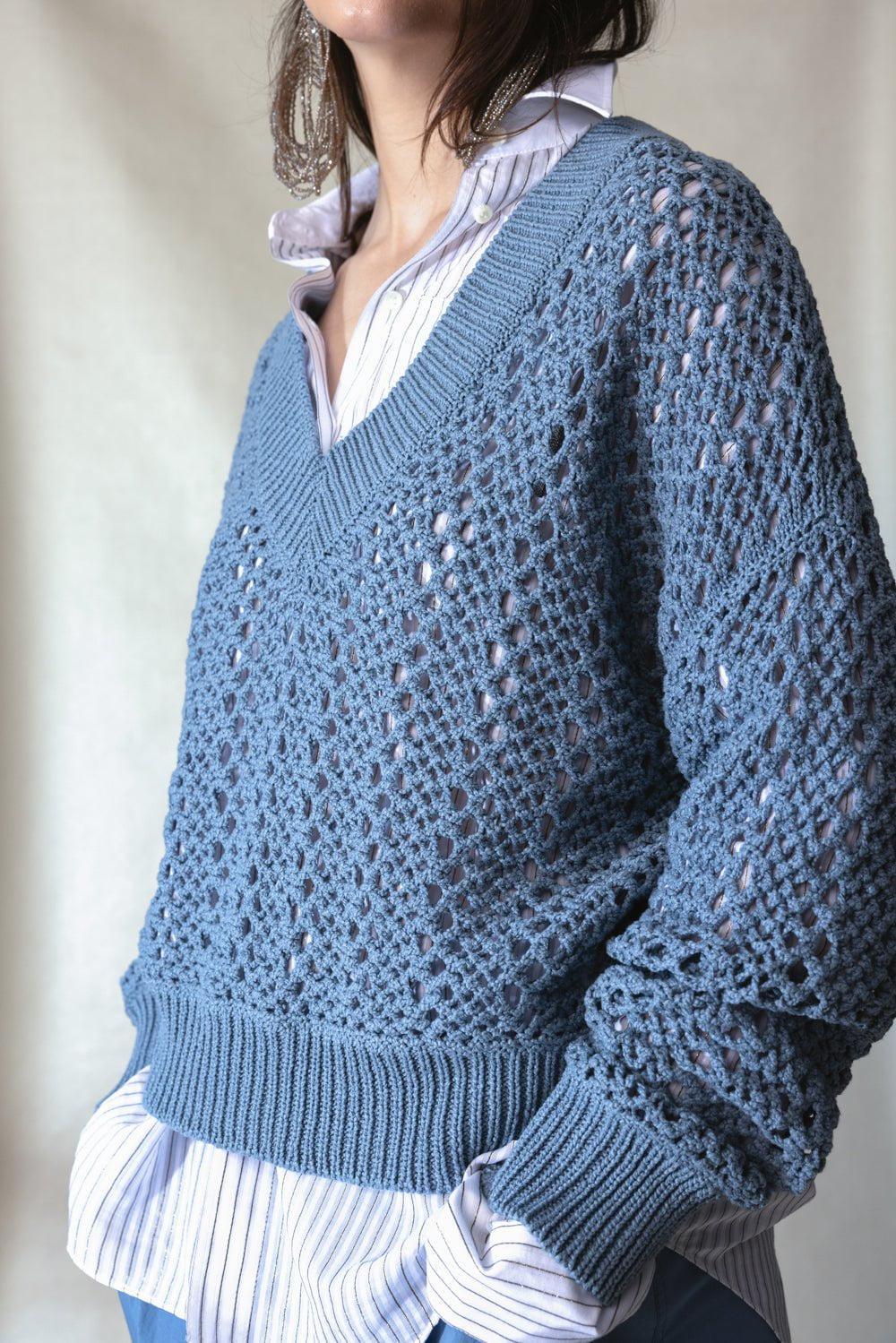 Long Sleeve Net Pullover - Image 3