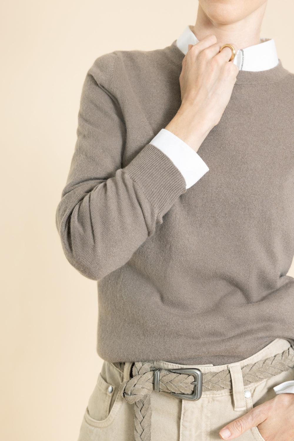 Long Sleeve Sweater - Brown - Image 3