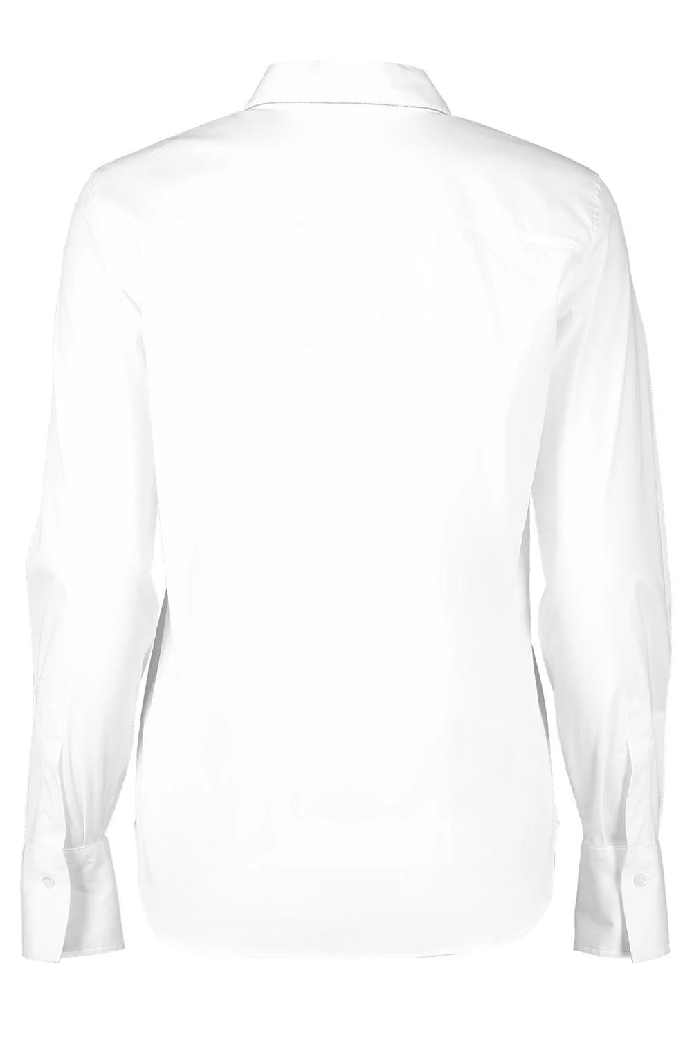 Longsleeve Cotton Poplin Shirt - White - Image 5