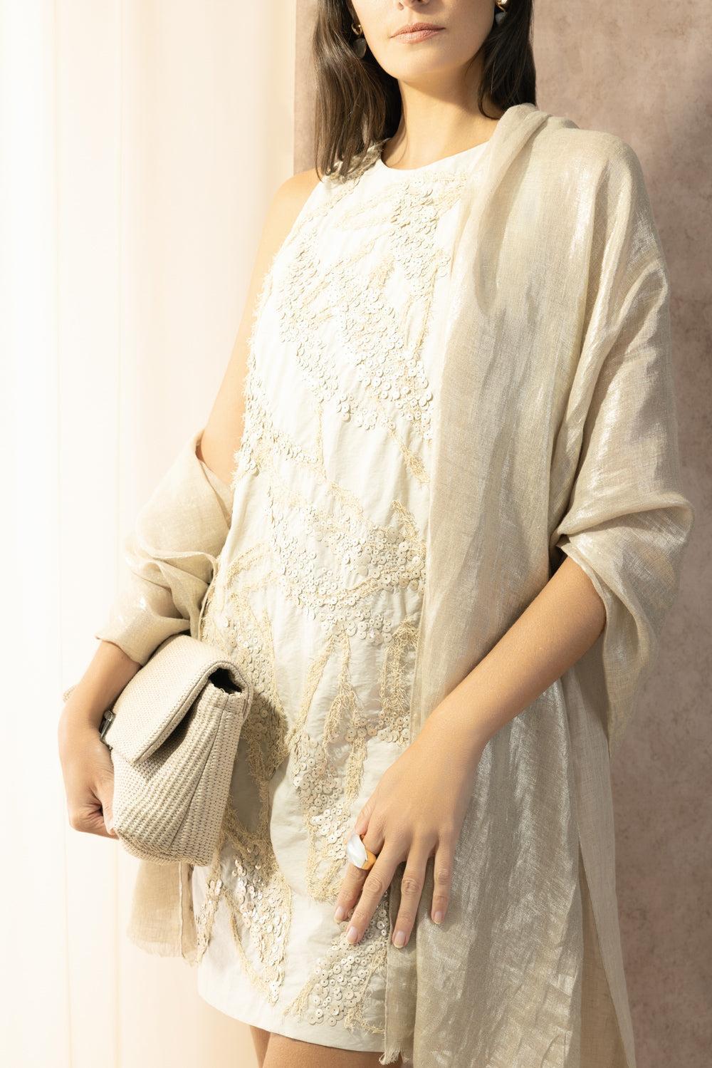 Lurex Scarf - Vanille - Image 2