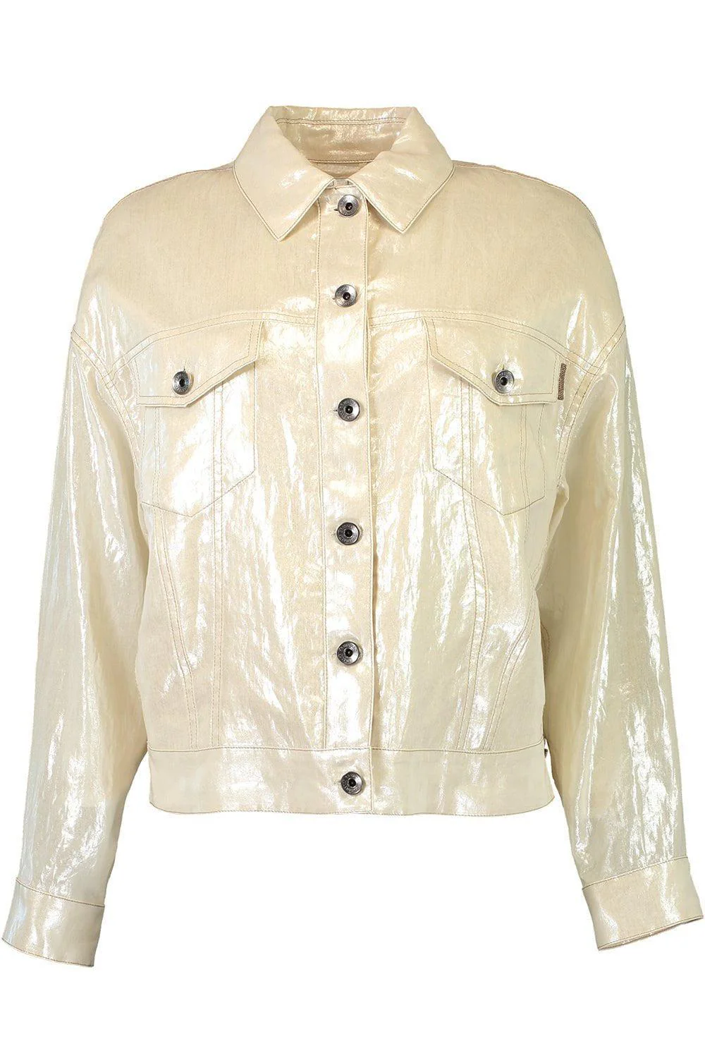 Metallic Button Up Jacket