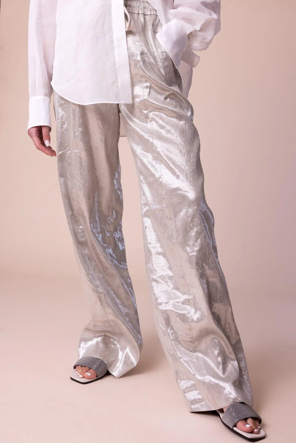 Metallic Drawstring Pant - Image 2