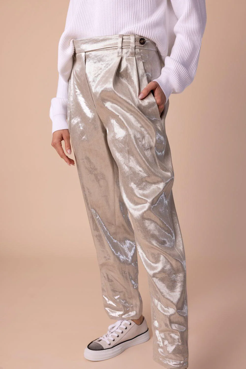Metallic Slim Trouser - Image 2