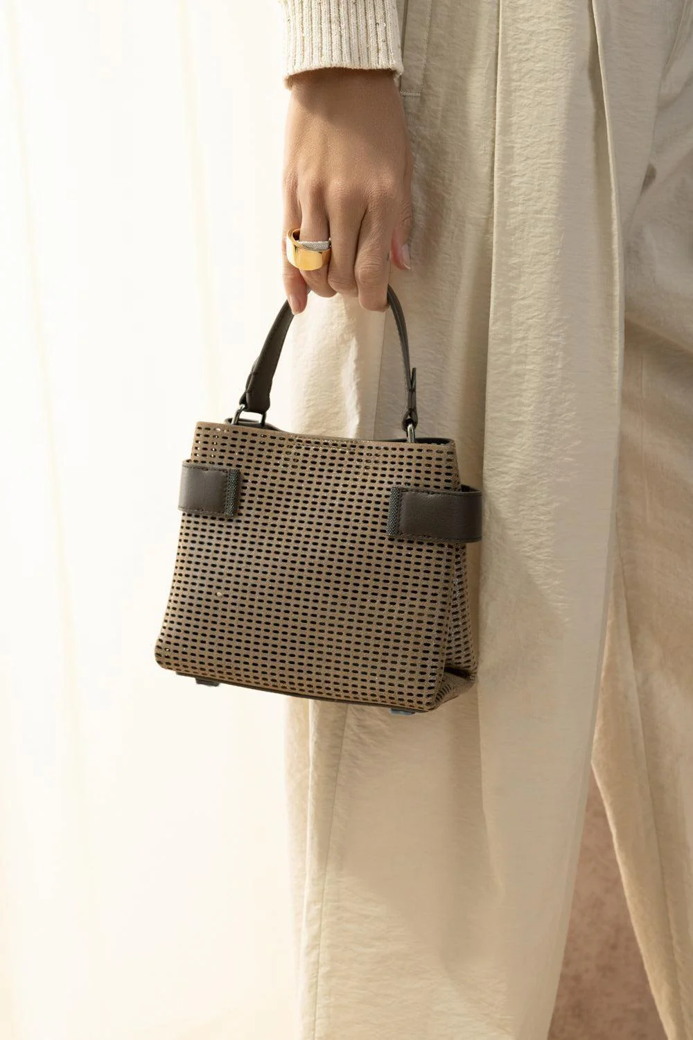 Mini Drill Tote - Chestnut - Image 3