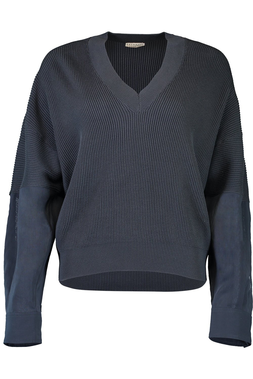 Mixed Media Pullover Sweater