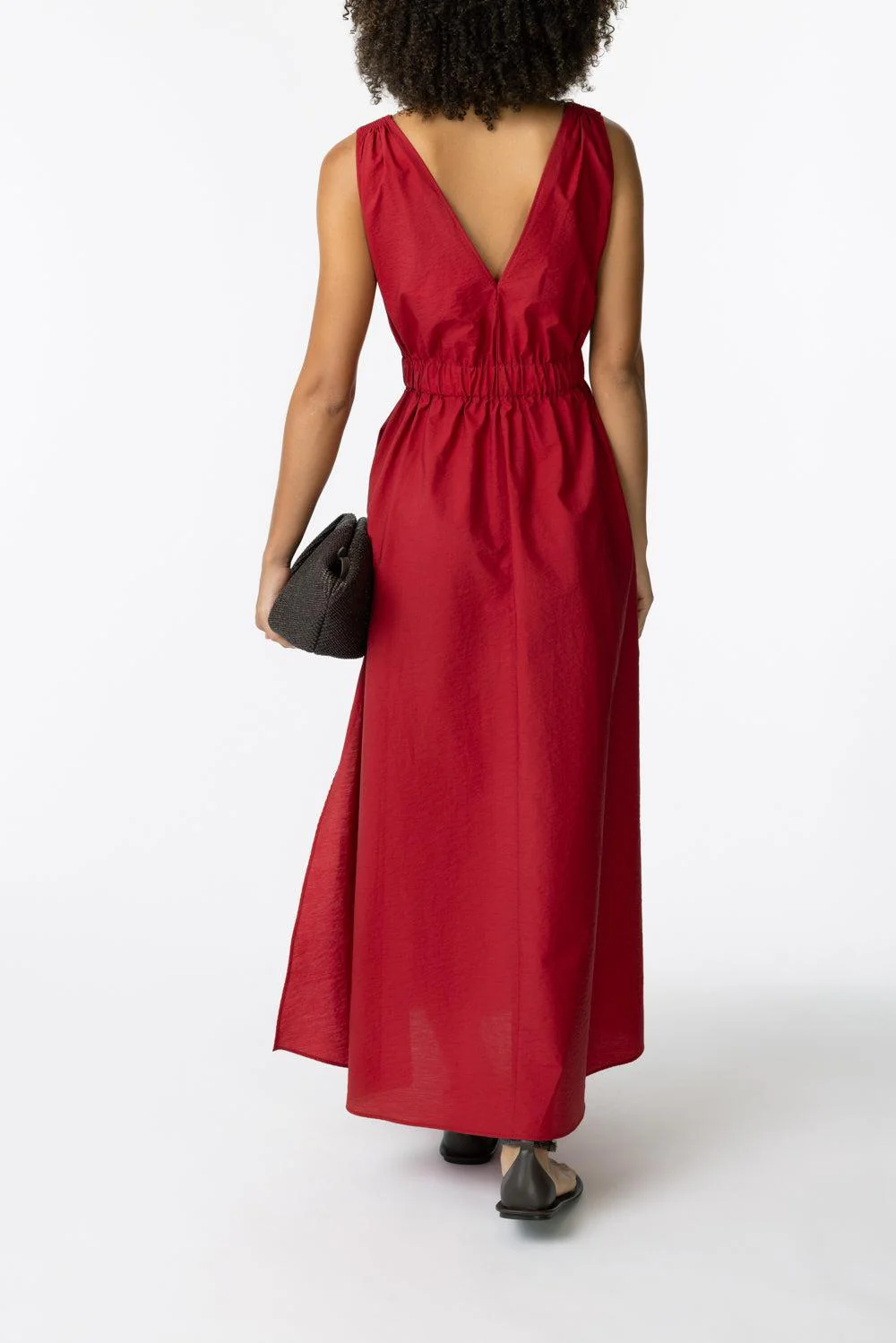 Monili Shoulder Maxi Dress - Red - Image 4