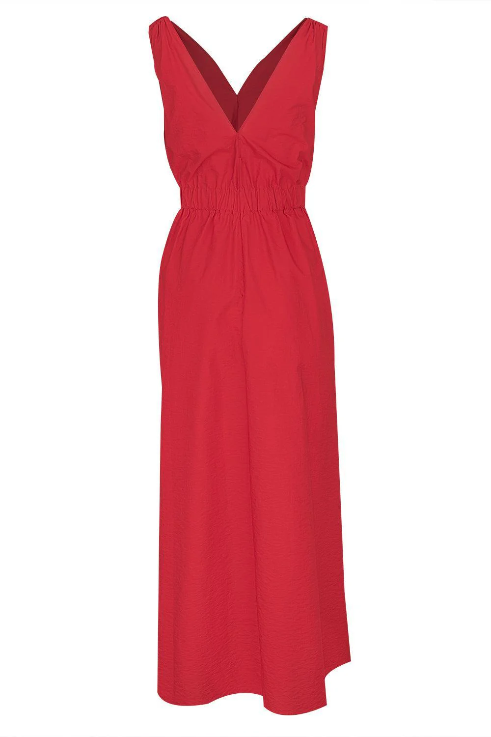 Monili Shoulder Maxi Dress - Red - Image 5