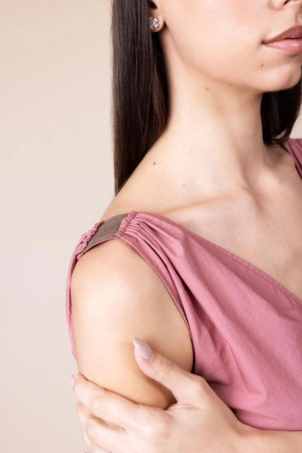 Monili Shoulder Maxi Dress - Rosa Forte - Image 6