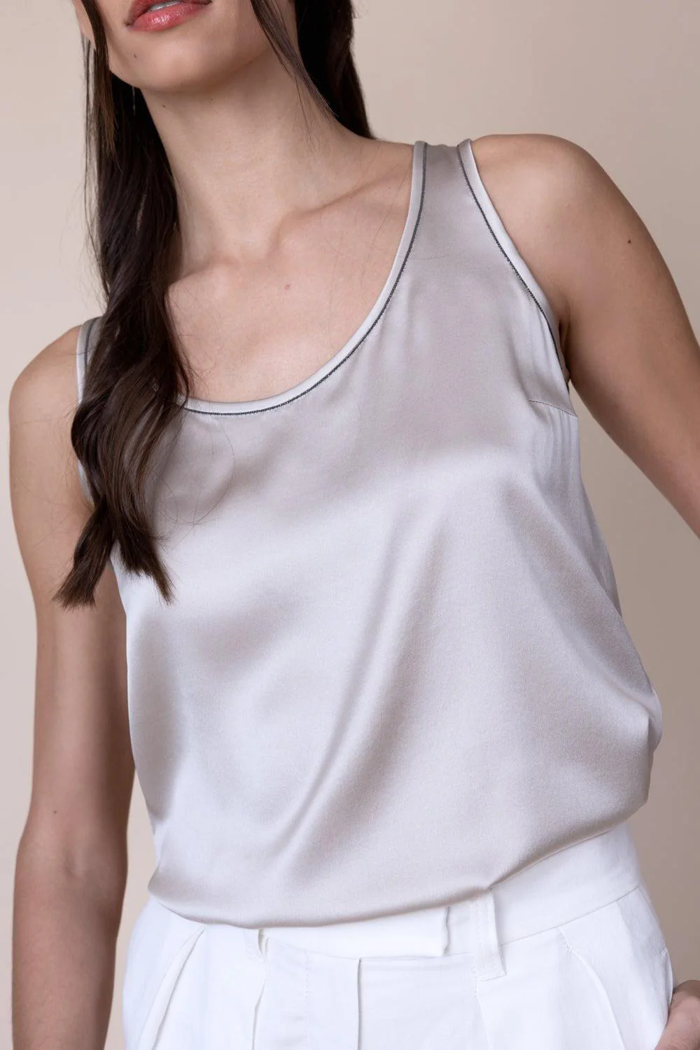 Monili Trim Scoopneck Tank - Image 4