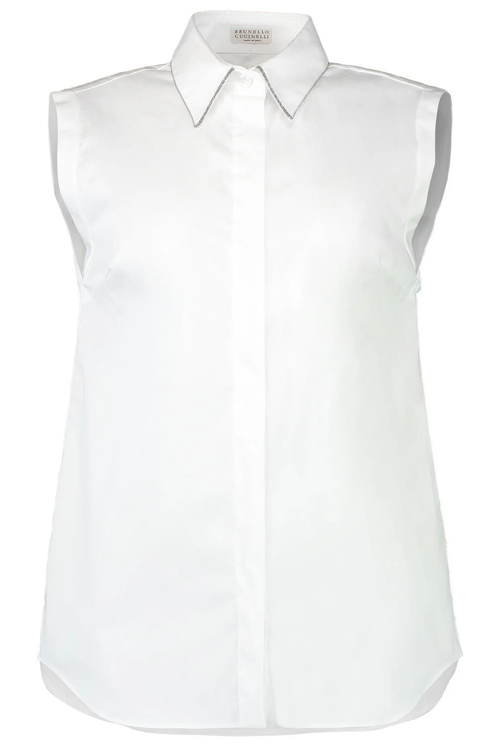 Monili Trim Sleeveless Top