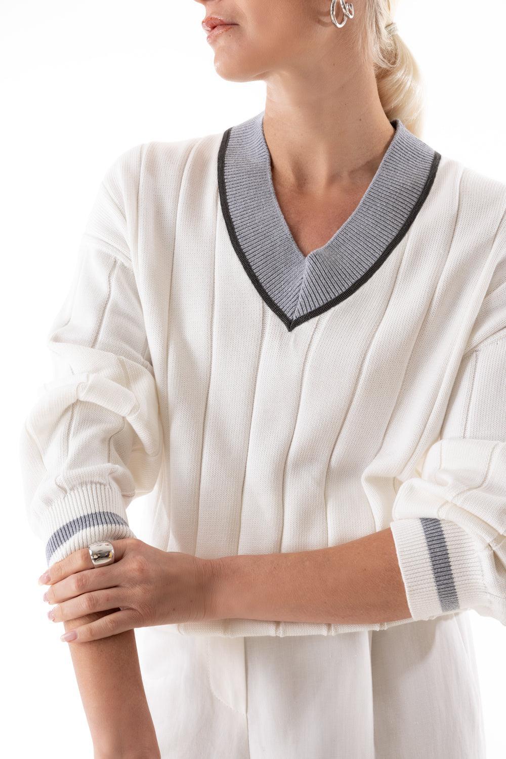 Monili Trim Sport Club Sweater - Image 3