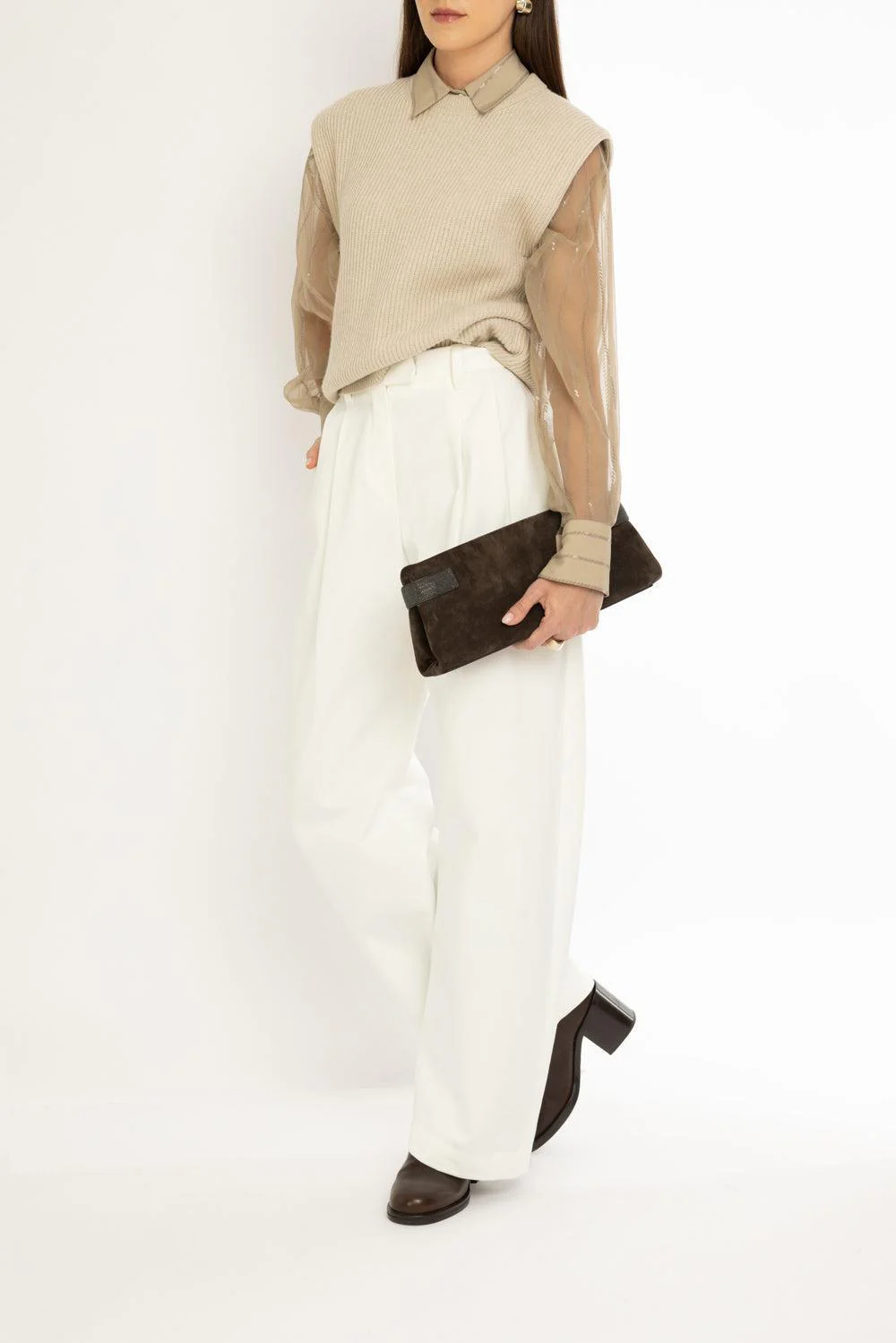 Nautical Sleeveless Knit Top - Image 2